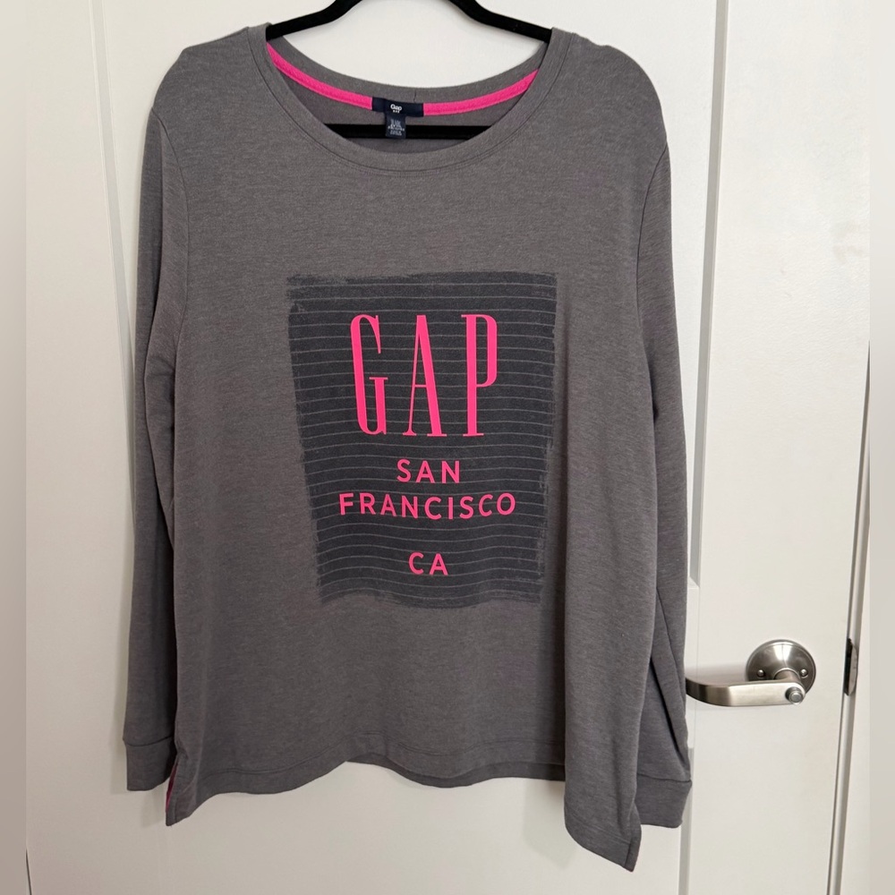 Vintage GAP Gray Long Sleeve Women's Top XXL